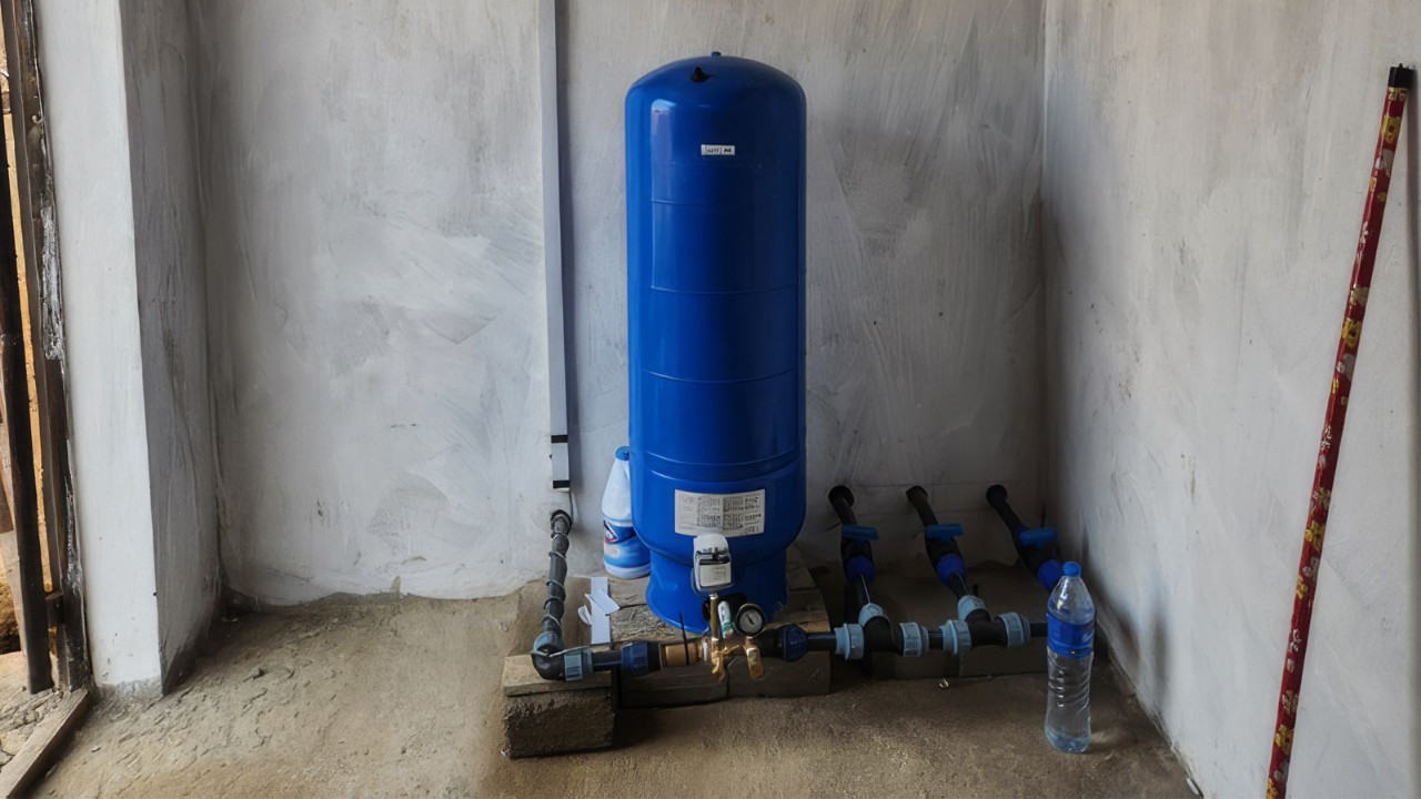 Pump room is complete – the local plumbers said the system couldn't handle the water pressure we normally use in USA