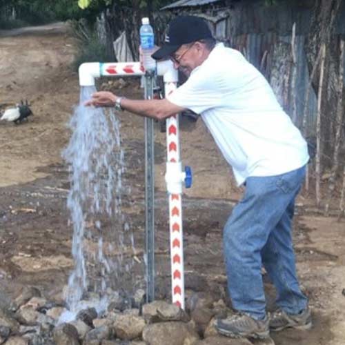 Pastor Eddy at the Dominican Republic water project